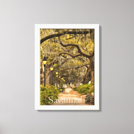 Forsyth Park - Savannah, GA Canvas Afdruk (Voorkant)