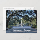 Forsyth Park Savannah Georgia Briefkaart (Voorkant / Achterkant)