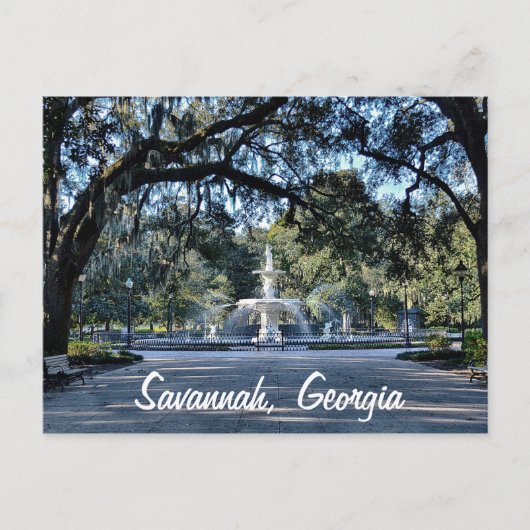 Forsyth Park Savannah Georgia Briefkaart (Voorkant)