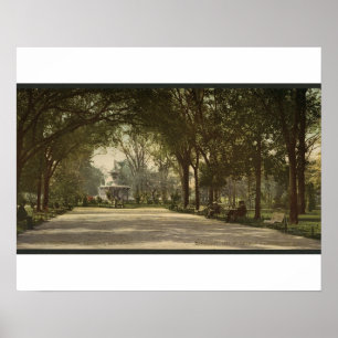 Forsyth Park, Savannah, Georgia, rond 1901 Poster
