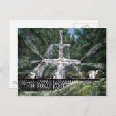 Forsyth Park Waterfontein Savannah Georgia GA Briefkaart (Voorkant / Achterkant)