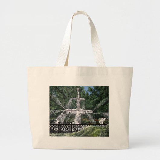 Forsyth Park Waterfontein Savannah Georgia GA Grote Tote Bag (Voorkant)