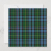 Forsyth Plaid Square bruiloft uitnodiging (Achterkant)