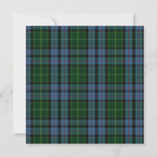 Forsyth Plaid Square bruiloft uitnodiging (Achterkant)
