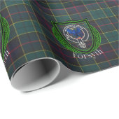 Forsyth Schotse Clan Tartan & Crest Cadeaupapier (Rol Hoek)