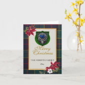 Forsyth Schotse Clan Tartan & Crest Kaart (Gele Bloem)