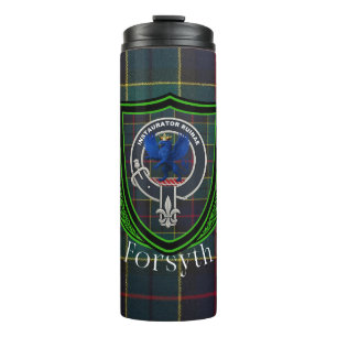 Forsyth Schotse Clan Tartan & Crest Thermosbeker
