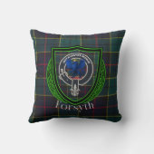 Forsyth Schotse Clan Tartan & Wapen Kussen (Achterkant)