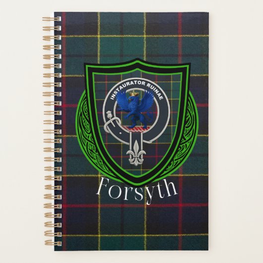 Forsyth Schotse Clan Tartan & Wapen Planner (Voorkant)