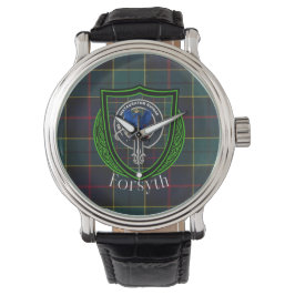 Forsyth Schotse Clan Tartan & Wapenembleem Horloge