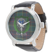 Forsyth Schotse Clan Tartan & Wapenembleem Horloge (Gekanteld)