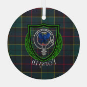 Forsyth Scottish Clan Tartan & Crest Glas Ornament (Achterkant)