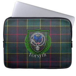 Forsyth Scottish Clan Tartan & Crest Laptop Sleeve