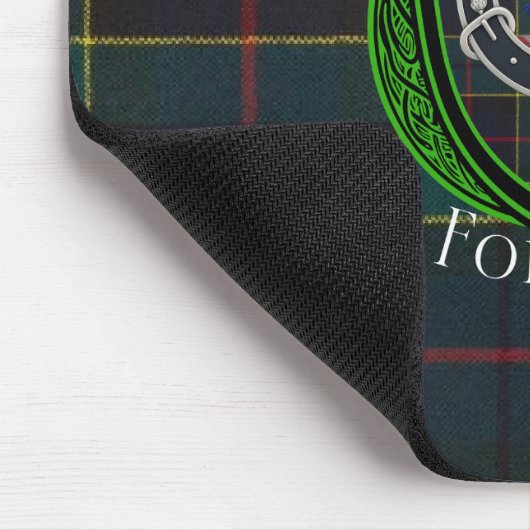 Forsyth Scottish Clan Tartan & Crest Muismat (Hoek)