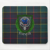 Forsyth Scottish Clan Tartan & Crest Muismat (Voorkant)