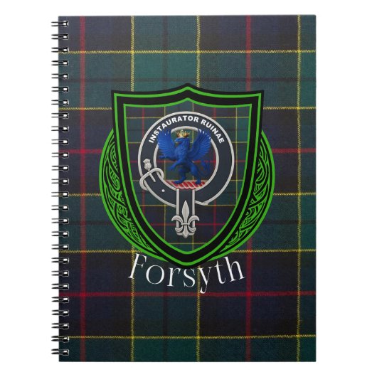 Forsyth Scottish Clan Tartan & Crest Notitieboek (Voorkant)