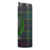 Forsyth Scottish Clan Tartan & Crest Thermosbeker (Geroteerd rechts)