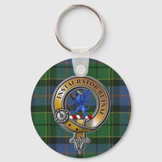 Forsyth Tartan & Badge Sleutelhanger (Voorkant)