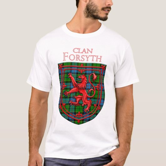 Forsyth Tartan Schotse Plaid Leeuw Rampant T-shirt (Voorkant)