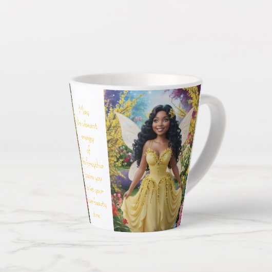 Forsythia Fairy Latte Mok (Rechterhoek)