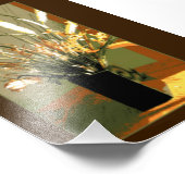 Forsythia Flower Bouquet Photo Print Foto Afdruk (Hoek)