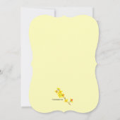 Forsythia Letter Invitation (JOUW NAAM) Kaart (Achterkant)