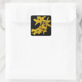 Forsythia-Stickers Vierkante Sticker (Tas)