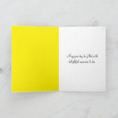 Forsythia verjaardagsbouquet kaart (Binnen)