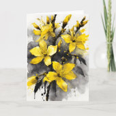Forsythia - Watercolor flowers Kaart (Voorkant)