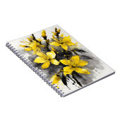 Forsythia - Waterverf bloemen Notitieboek (Rechterzijde)
