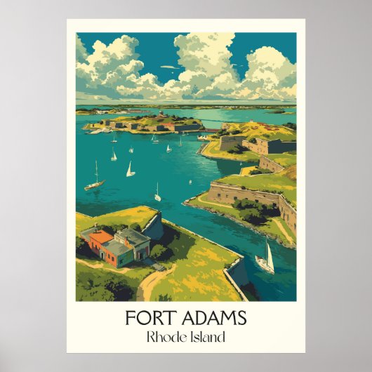 Fort Adams Rhode Island Harbor Poster (Voorkant)
