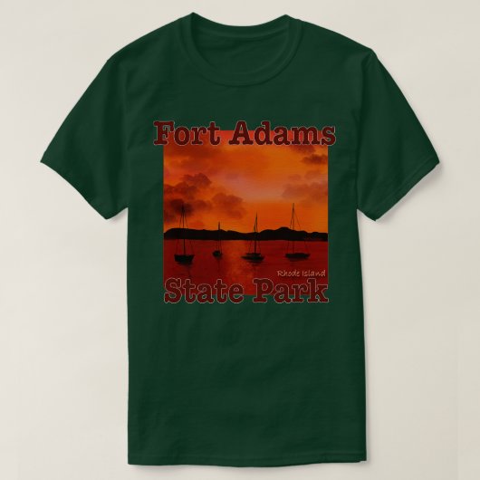 Fort Adams State Park Rhode Island T-shirt (Design voorkant)