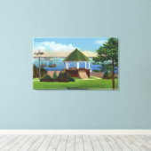 Fort Allen Park Uitzicht van Casco Bay Canvas Afdruk (Insitu (Houten vloer))