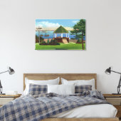 Fort Allen Park Uitzicht van Casco Bay Canvas Afdruk (Insitu (Slaapkamer))