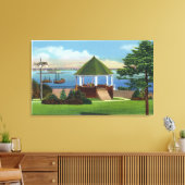 Fort Allen Park Uitzicht van Casco Bay Canvas Afdruk (Insitu (Woonkamer))