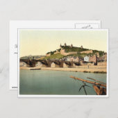 Fort and old bridge, Wurzburg, Beieren, Duitsland Briefkaart (Voorkant / Achterkant)