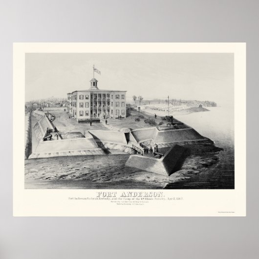 Fort Anderson in Paducah, KY 1862 Poster (Voorkant)
