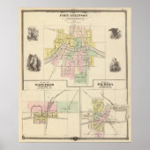 Fort Atkinson, Waterloo en Palmyra, Jefferson Co. Poster (Voorkant)