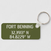 Fort Benning breedtegraad lengtegraad  Sleutelhanger (Voorkant)