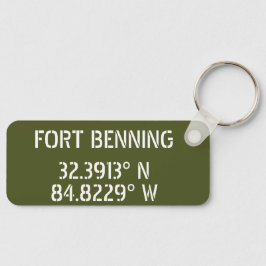Fort Benning breedtegraad lengtegraad  Sleutelhanger