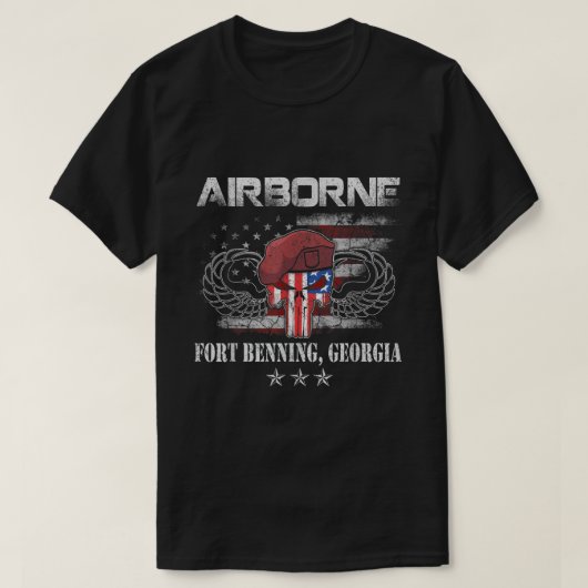 Fort Benning GA Army BaseAirborne T-shirt (Design voorkant)