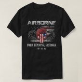 Fort Benning GA Army BaseAirborne Tshirt, Veterans T-shirt (Design voorkant)
