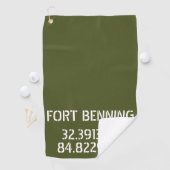 Fort Benning Latitude Lengtegraad Golfhanddoek (Insitu)