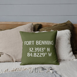 Fort Benning Latitude Lengtegraad Kussen