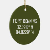 Fort Benning Latitude Longitude op maat Keramisch Ornament (Rechts)