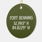 Fort Benning Latitude Longitude op maat Keramisch Ornament (Links)