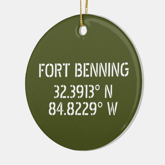 Fort Benning Latitude Longitude op maat Keramisch Ornament (Links)