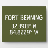 Fort Benning Latitude Longitude-tablet Fotoplaat (Voorkant)