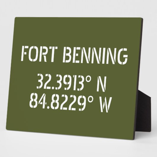 Fort Benning Latitude Longitude-tablet Fotoplaat (Zijkant)