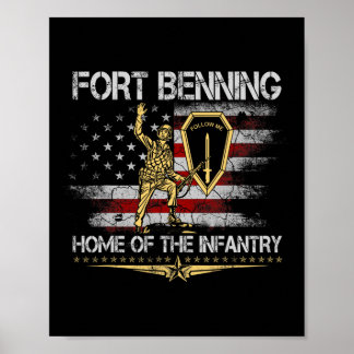 Fort Benning Thuis van de Infanterieschool Veteraa Poster
